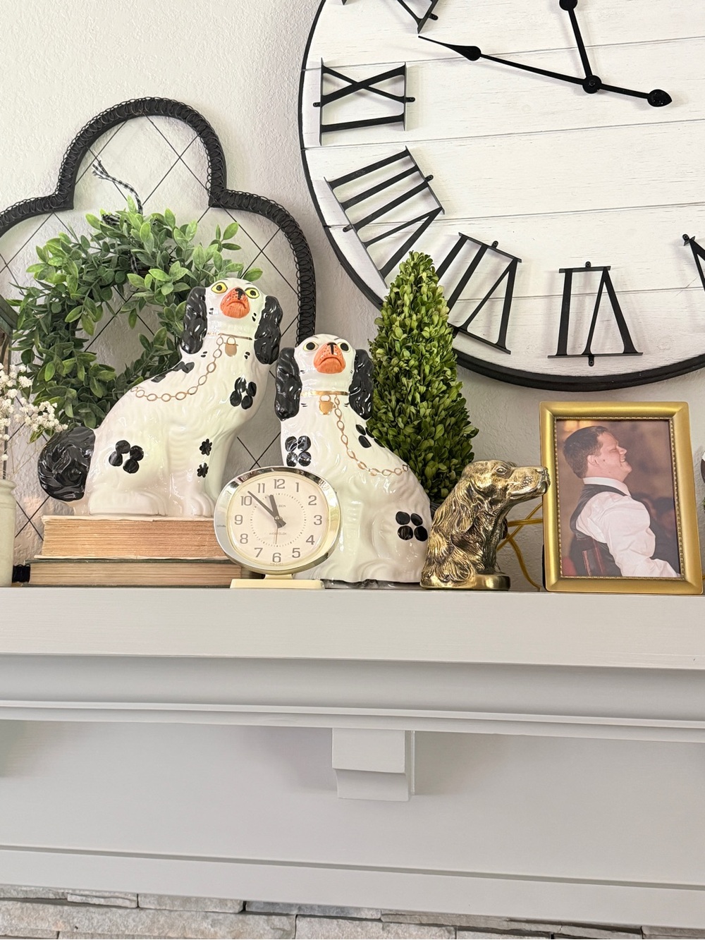 😎3/$20‼️Cream and Gold Retro Table Clock Works - Picture 11 of 11